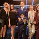 Cristiano Ronaldo with his sisters Katia Aveiro (left) and Elma Aveiro (second from right) in 2016.